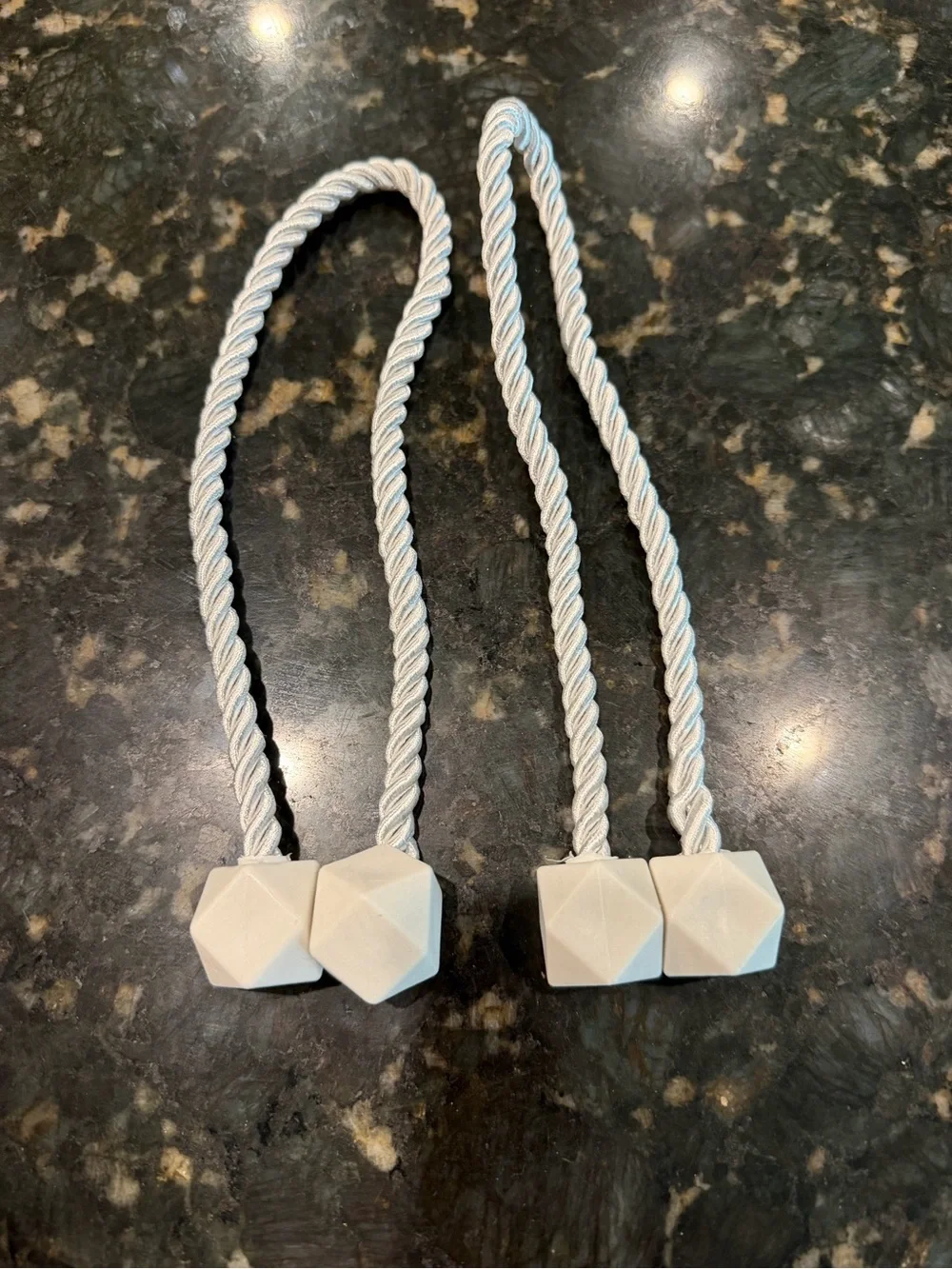Curtain tie back white. New